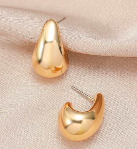 Gold Plated Bold Wide Hoop Earrings | Upto 6 months Tarnish-Free