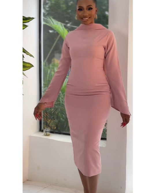 Lex collar midi dress